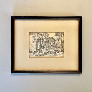 Framed Pen & Ink Drawing by: Winifred Murphy